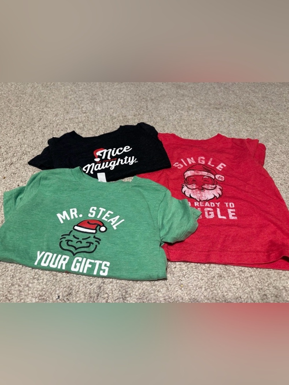 Graphic Image Kids Holiday Tees - Green, Red, Black